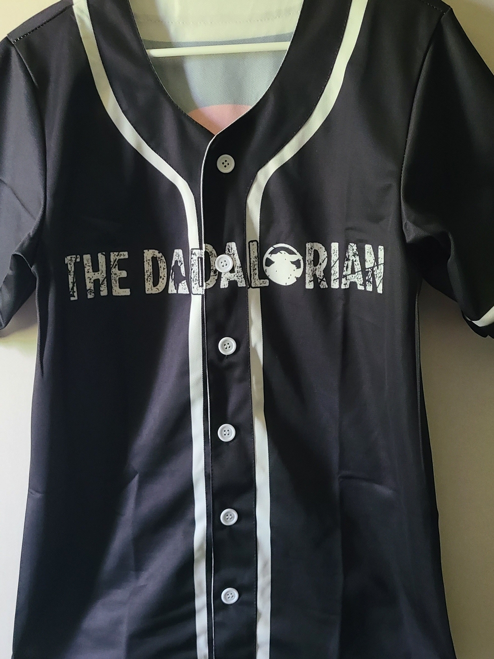 The Dadalorian Black & White Button-Up Jersey